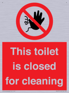 This toilet is closed for cleaning